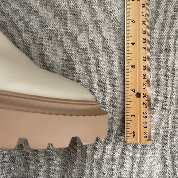 Mango Platform Track-Sole Ankle Boots Ecru Ivory Women’s Size EU 38 US 7.5 - Picture 11 of 12